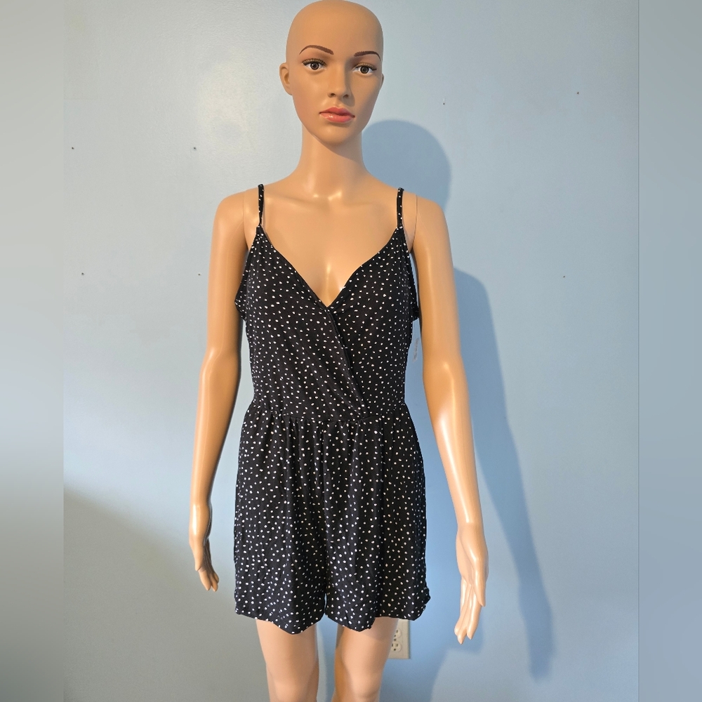 Black Polka Dot Romper